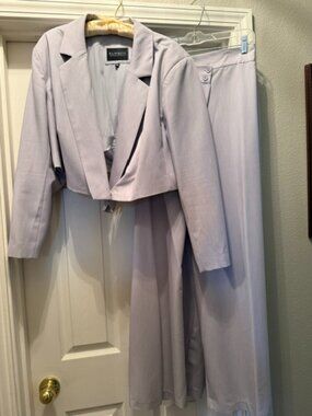 Eloquii Lavender fold-over waist, wide-leg pants